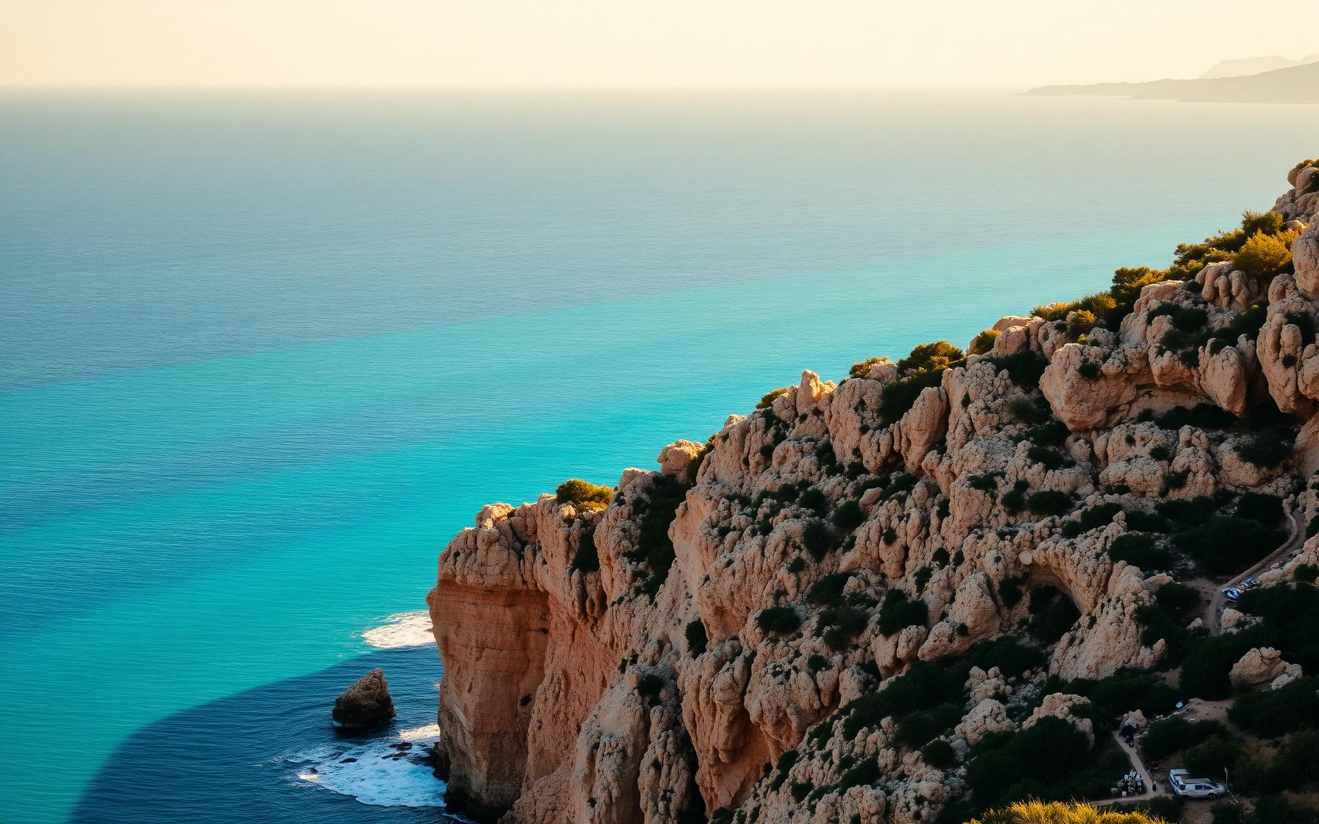Mallorca-Küste im goldenen Licht der späten Sonne — Tramuntana und Mittelmeer