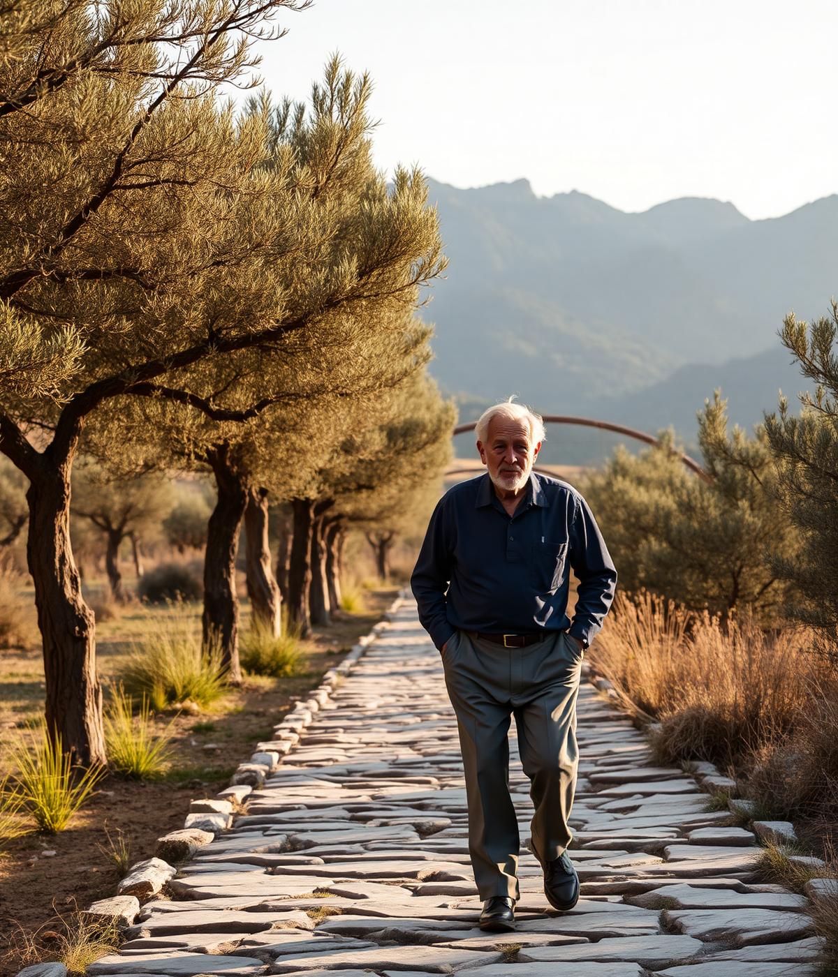 Das Mallorca Prinzip — Longevity: ältere Mallorquiner beim geselligen Beisammensein in einem Dorf